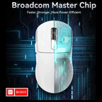 ATTACK SHARK X3 PRO Gaming Mouse, 4K Wired and 8K Wireless, 59g Super Light, PixArt PAW3395 Sensor, BT and 2.4G Wireless and Wired, 6 Adjustable DPI up to 26000, 200 Hours Battery, White