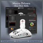 ATTACK SHARK X3 PRO Gaming Mouse, 4K Wired and 8K Wireless, 59g Super Light, PixArt PAW3395 Sensor, BT and 2.4G Wireless and Wired, 6 Adjustable DPI up to 26000, 200 Hours Battery, White