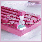 ATTACK SHARK X68 HE Rapid Trigger Keyboard, 60% Wired 8000Hz, Magnetic Switch, 0.01mm RT Accuracy, Adjustable Actuation 0.1-3.4mm, RGB Backlight, Pink Contours