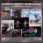ATTACK SHARK R82 HE Rapid Trigger Keyboard, 75% Wired 8000Hz, 0.005mm RT Accuracy, Adjustable Actuation 0.1-3.4mm, Snap Tap, DKS, RGB Backlight, Pink Contours