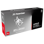 PowerColor Radeon RX 9060 XT Hellhound Graphics Card, 16GB 20000MHz GDDR6, Boost Clock 3311MHz, 2048 Stream Processors, PCIe 5.0, Spectral White