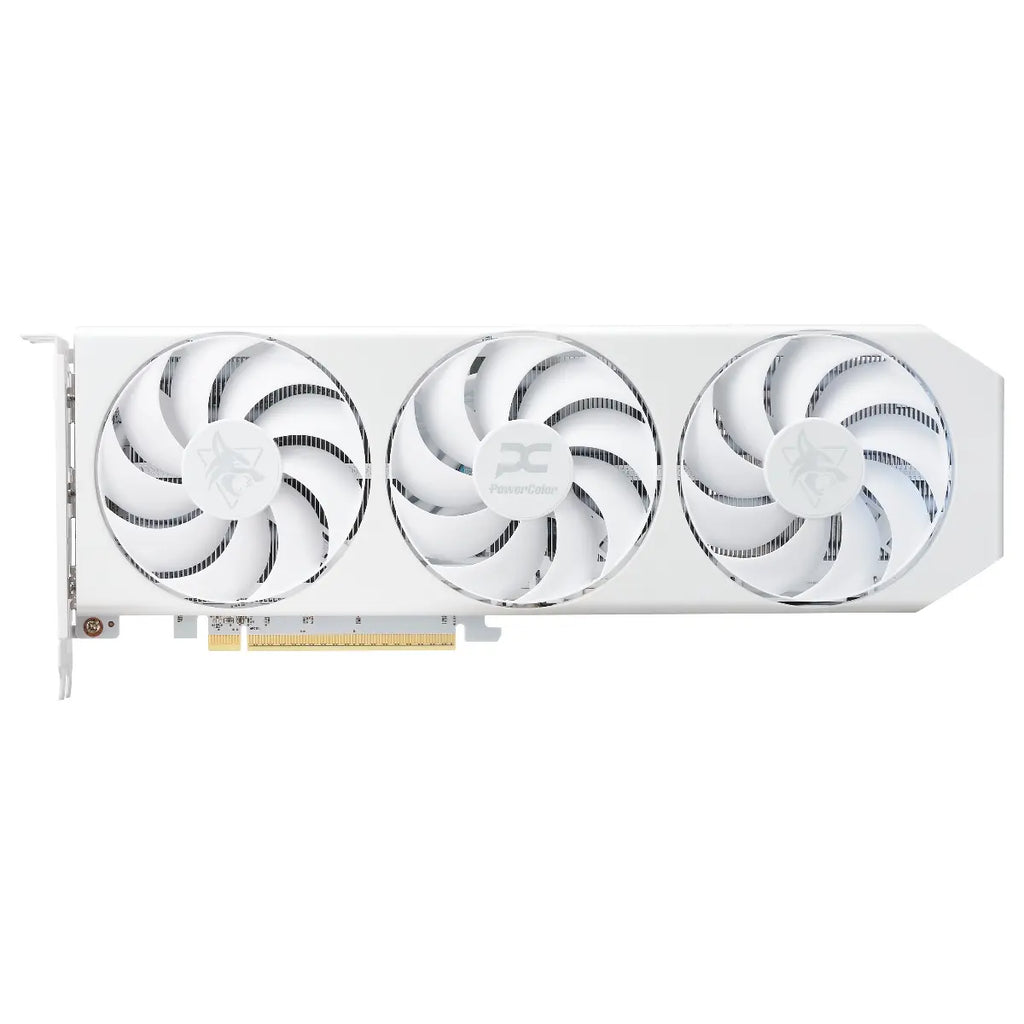 PowerColor Radeon RX 9060 XT Hellhound Graphics Card, 16GB 20000MHz GDDR6, Boost Clock 3311MHz, 2048 Stream Processors, PCIe 5.0, Spectral White