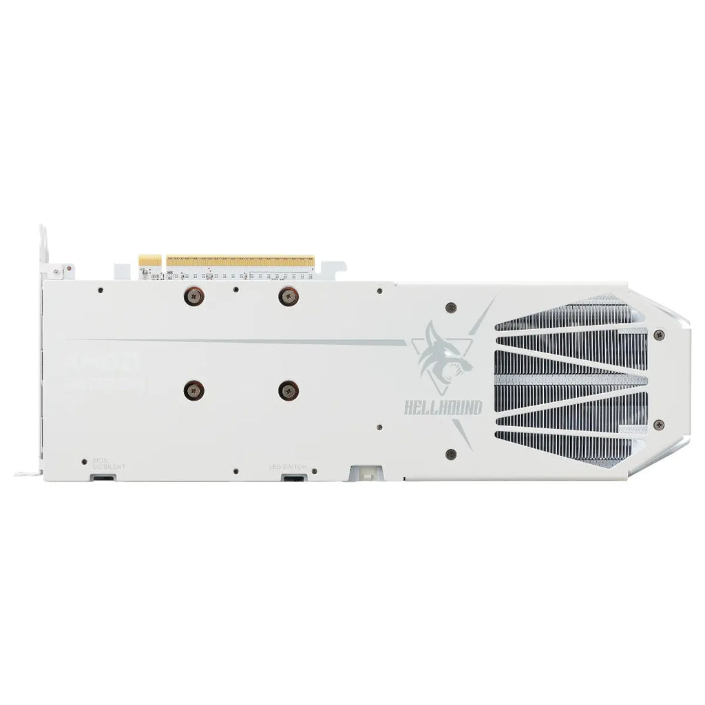 PowerColor Radeon RX 9060 XT Hellhound Graphics Card, 16GB 20000MHz GDDR6, Boost Clock 3311MHz, 2048 Stream Processors, PCIe 5.0, Spectral White