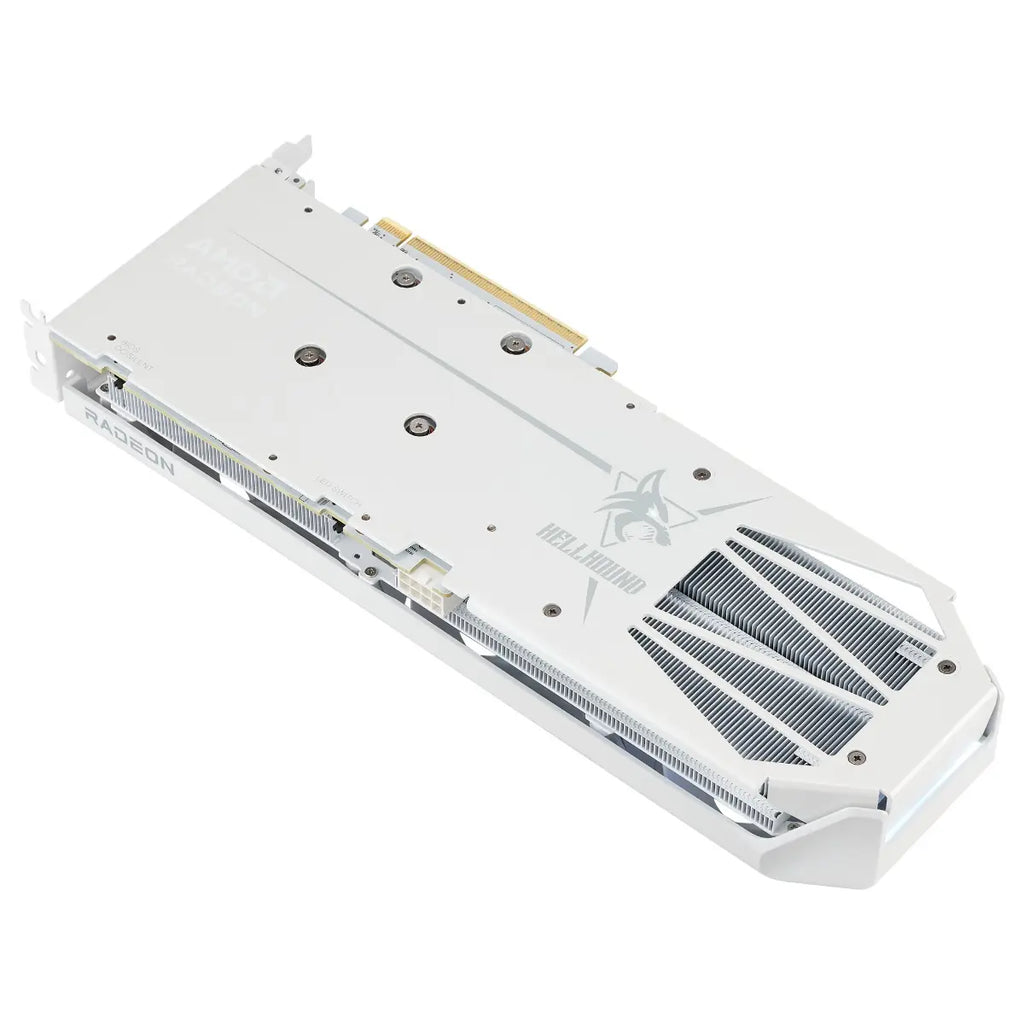 PowerColor Radeon RX 9060 XT Hellhound Graphics Card, 16GB 20000MHz GDDR6, Boost Clock 3311MHz, 2048 Stream Processors, PCIe 5.0, Spectral White