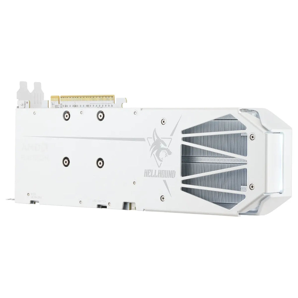 PowerColor Radeon RX 9060 XT Hellhound Graphics Card, 16GB 20000MHz GDDR6, Boost Clock 3311MHz, 2048 Stream Processors, PCIe 5.0, Spectral White