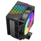 PCCOOLER R400 ARGB CPU Air Cooler, 180W TDP, 4x6mm Heat Pipes, 92mm ARGB PWM Fan 800-2200RPM, Intel LGA1851/1700 and AMD AM5/AM4, Black