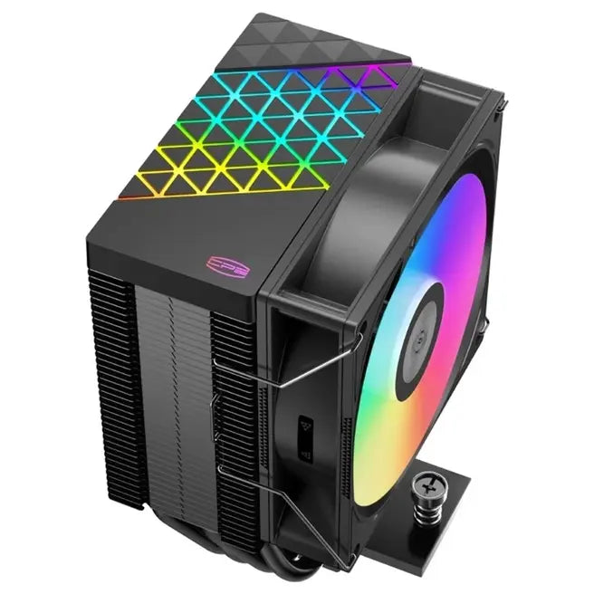 PCCOOLER R400 ARGB CPU Air Cooler, 180W TDP, 4x6mm Heat Pipes, 92mm ARGB PWM Fan 800-2200RPM, Intel LGA1851/1700 and AMD AM5/AM4, Black