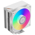 PCCOOLER RT500 Digital ARGB CPU Air Cooler, 245W TDP, 5x6mm Copper Heat Pipes, 120mm ARGB PWM Fan 500-2200RPM, Digital Temperature Display, 152mm Tower, White