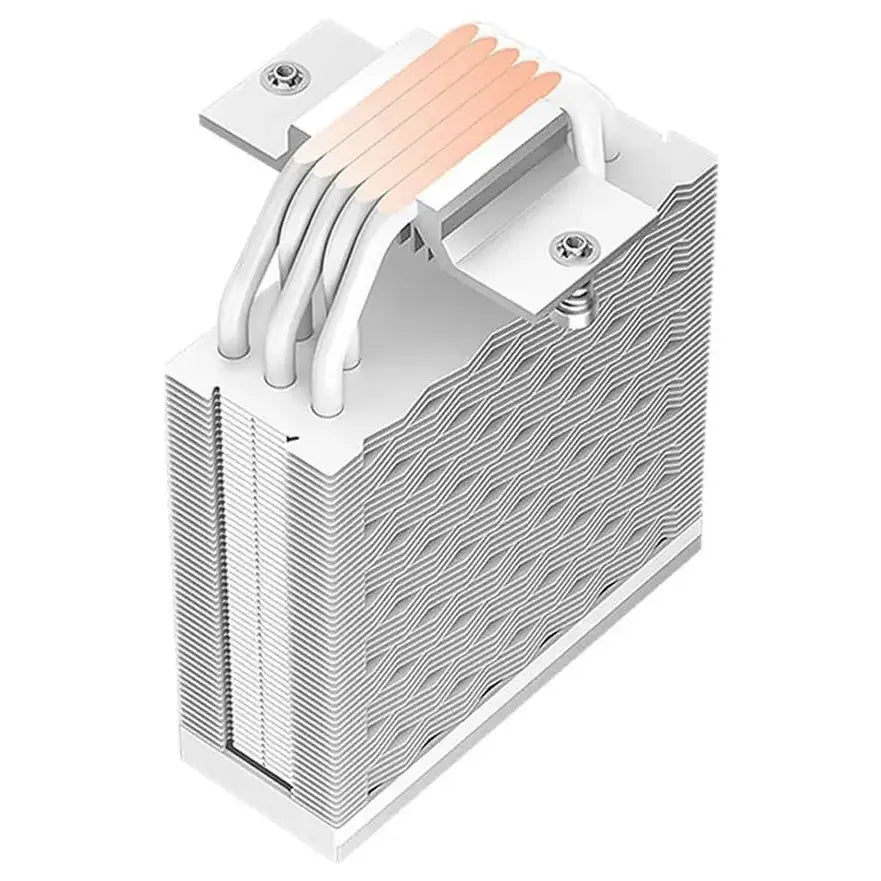 PCCOOLER RT500 Digital ARGB CPU Air Cooler, 245W TDP, 5x6mm Copper Heat Pipes, 120mm ARGB PWM Fan 500-2200RPM, Digital Temperature Display, 152mm Tower, White