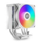 PCCOOLER CPS R400 ARGB Air CPU Cooler, 4 Direct-Contact 6mm Copper Heatpipes, 92mm ARGB PWM Fan 800-2200RPM, 180W TDP, 133mm Height, White