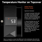 PCCOOLER CPS RT500 Digital ARGB BK CPU Air Cooler, Digital Display, 4/5/6 Heat Pipes, Quiet Tower Cooler, Intel LGA 115X/1200/1700/1851 and AMD AM4/AM5