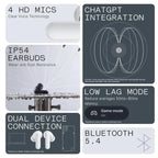 CMF By Nothing Buds 2A Wireless Earbuds, 42dB Hybrid ANC, 12.4mm Dynamic Driver, 4 Mics Clear Call, Light Gray