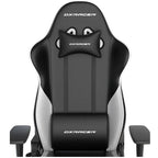 DXRacer Prince Series Gaming Chair, Racing Style, Cooling Gel Headrest, Lumbar Support, 2D Armrest, 90-135 Degree Recline, PVC Leather, Black White