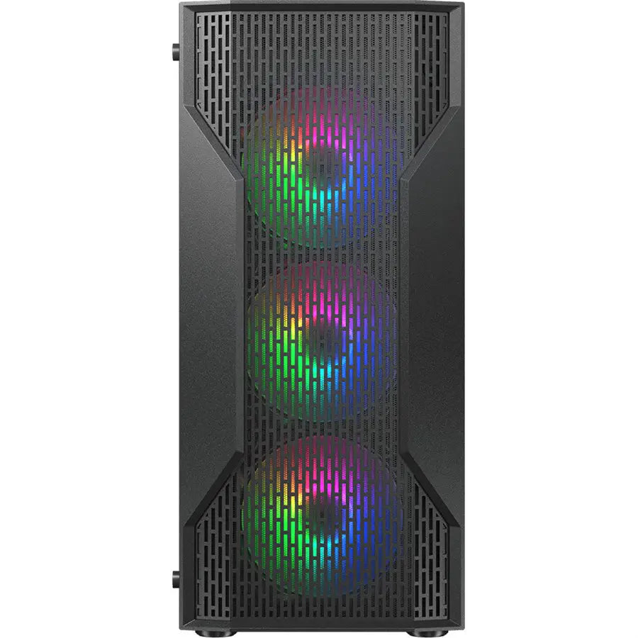 Cougar MX110 RGB Mid Tower ATX Computer Case, 4x120mm Fixed RGB Fans, Up To 240mm AIO Radiator Or 158mm Air Cooler, Up To 305mm GPU, 2x2.5in SSD Plus 2x3.5in HDD