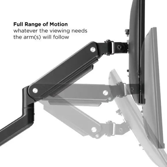 MXG BMA-36 Triple Montior Pole Mounted Premium Aluminum Spring-Assisted Monitor Arm