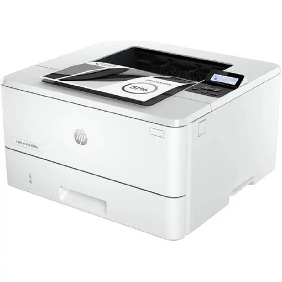 HP LaserJet Pro 4003n Printer, Monochrome Laser, Up to 40 ppm, 1200 x 1200 dpi, 100+250-Sheet Input, 150-Sheet Output, 2-Line Backlit LCD