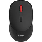 Amaze Clicket A710 Wireless Mouse, Dual Wireless Bluetooth and 2.4GHz, Adjustable 800/1200/1600 DPI, 4 Buttons, Silent Touch, 68g, Black
