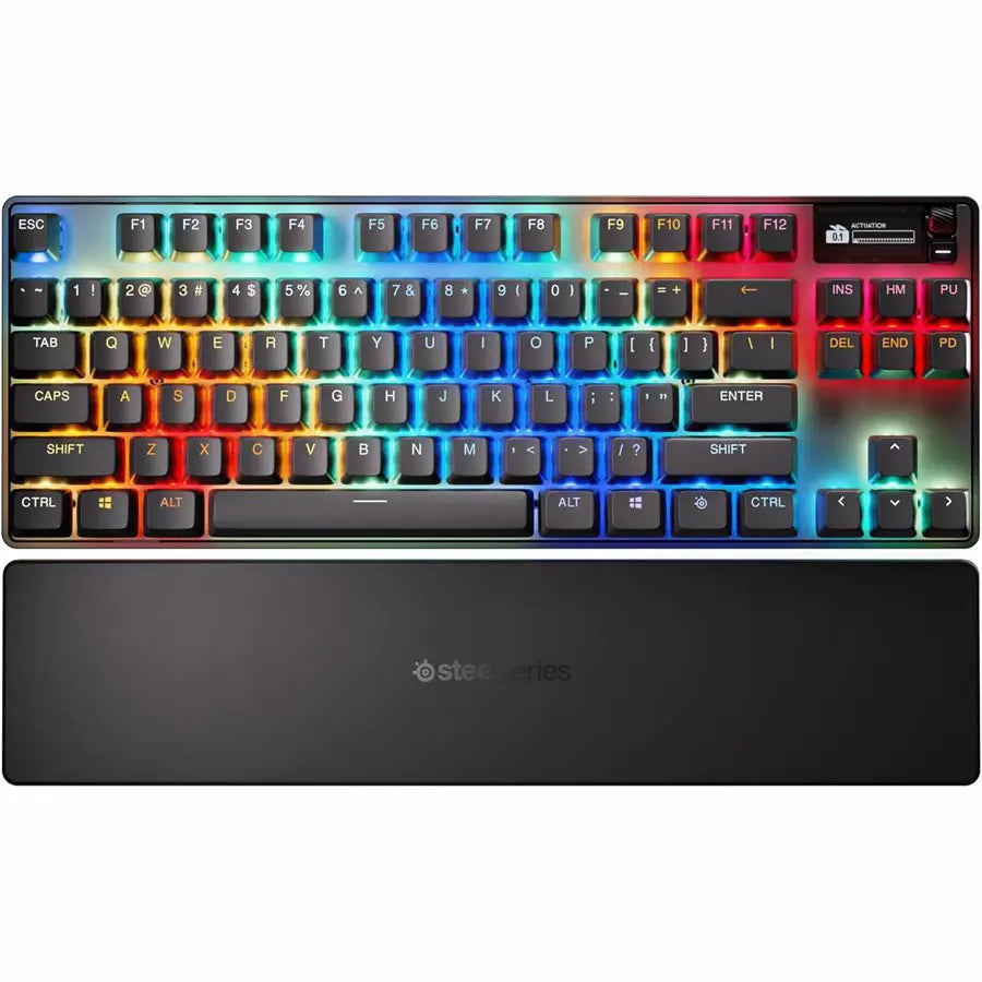 SteelSeries Apex Pro TKL Wireless Gen 3 Gaming Keyboard OmniPoint 3.0 Hall Effect Switches, Adjustable Actuation, Rapid Trigger, Rapid Tap, Game-Ready Presets, American QWERTY 64871