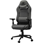 Cougar Explore Royal Gray F Gaming Chair, 3D Hyperrotation Armrests, Premium Imitation Linen Fabric, Lumbar and Neck Pillows, Textured Leatherette Backrest, Royal Gray