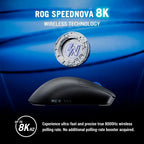 Asus ROG Harpe II Ace Gaming Mouse, 42000 DPI ROG AimPoint Pro Sensor, 8000Hz Wireless Polling, 48g Ultralight, Tri-Mode Connectivity - Black