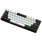 JERTECH JK540 Wired Gaming Mechanical Keyboard, 60% Layout, RGB Backlighting, Mechanical Switches, 61 Keys, White and Black