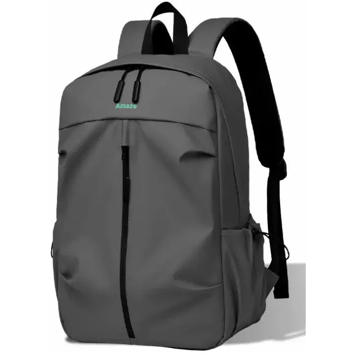 Amaze Workie Synthetic Fiber Laptop Backpack, Water-Resistant Fits Up To 15.6', Grey A940