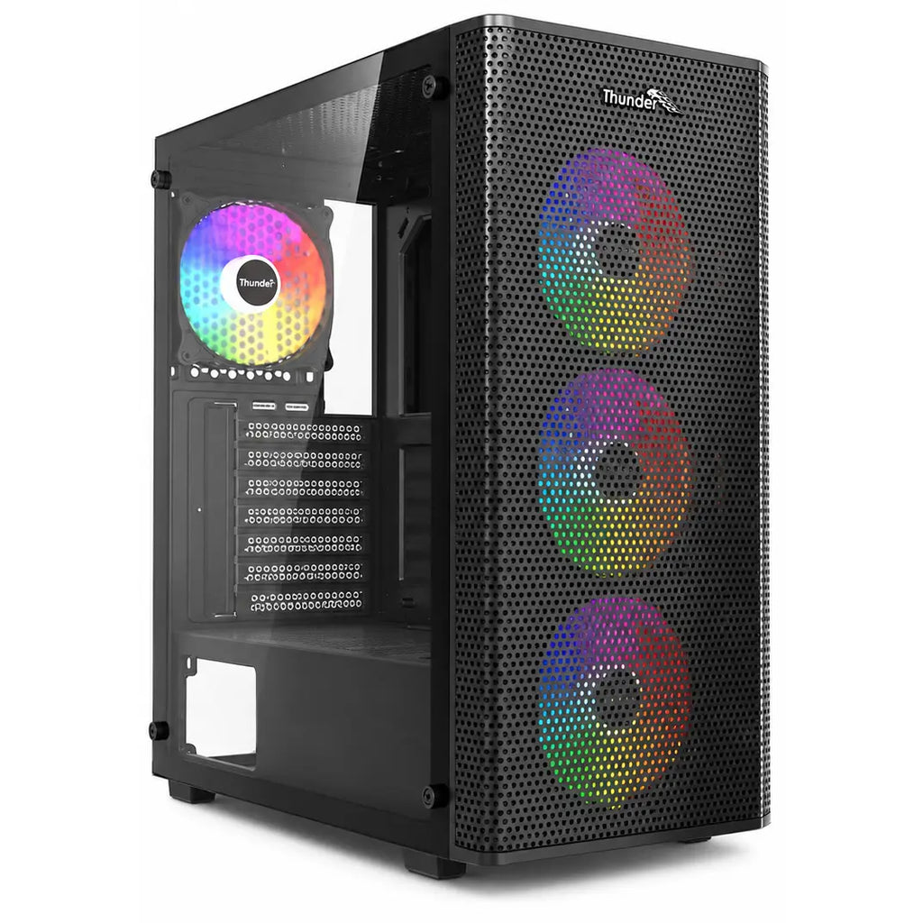 Thunder Talon TGC-2124 ATX PC Case, Mesh Front Panel, 3x ARGB Fans, 360mm Front Radiator Support