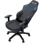 AndaSeat Luna Gaming Chair | Ergonomic Reclining, PVC Leather Computer Home Office Chair, Creative Rocking Function, Moulded Foam | Black and Blue
