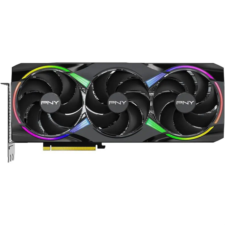 PNY NVIDIA GeForce RTX 5080 ARGB Overclocked Triple Fan Graphics Card, 16GB GDDR6, PCIe 5.0, HDMI DP 2.1, 2.9-Slot, Epic-X RGB, DLSS 4