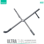 Amaze A532 Aluminum Alloy Ultra Thin Laptop Stand, Ultra Portable Lightweight Design, Premium Silicon Grip, For Laptops 16 Inch