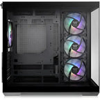 Thermaltake View 380 TG ARGB Mid Tower ATX PC Case, Dual Tempered Glass, 4x120mm ARGB Fans Included, Hidden-Connector Motherboard Support, USB 3.2 Gen 2 Type-C, Black, CA-1Z2-00M1WN-00