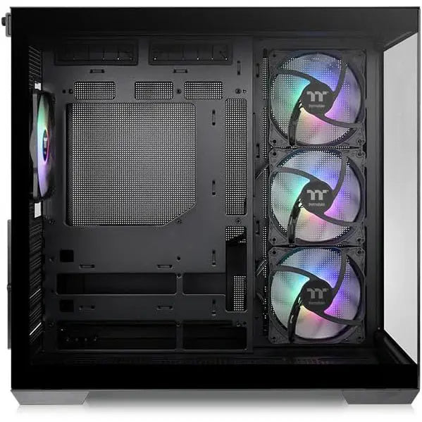 Thermaltake View 380 TG ARGB Mid Tower ATX PC Case, Dual Tempered Glass, 4x120mm ARGB Fans Included, Hidden-Connector Motherboard Support, USB 3.2 Gen 2 Type-C, Black, CA-1Z2-00M1WN-00
