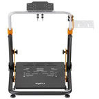 PXN A11 Gaming Steering Wheel Foldable Stand, Q235 Carbon Steel, Adjustable Height and Angle, Gear Shifter Mount, Non-Slip Base