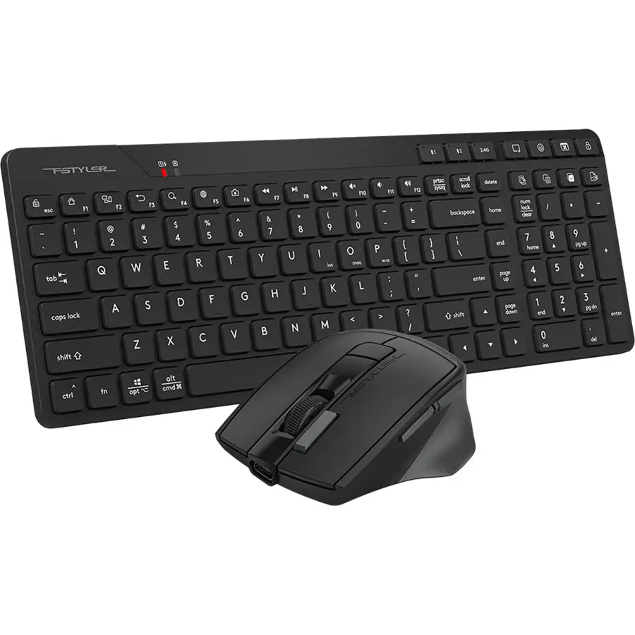 A4Tech FB2800C Air2 Desktop Set, Bluetooth And 2.4GHz, Quiet Key Keyboard, 8 Smart Hotkeys, Black
