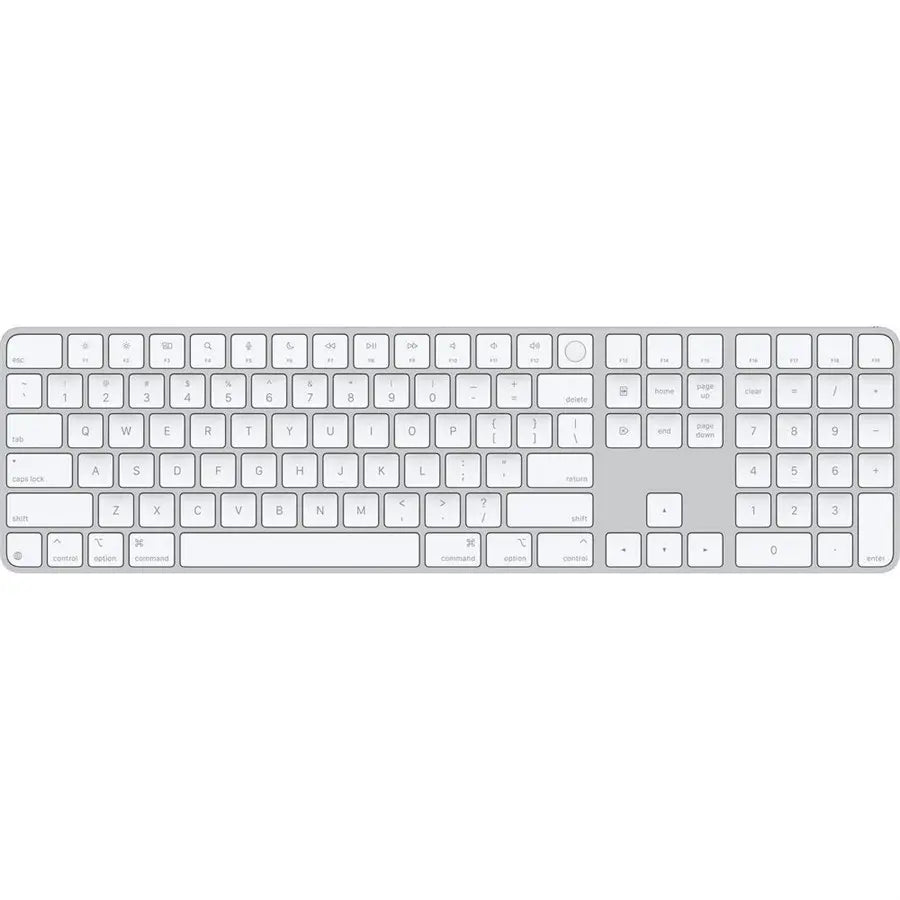 Apple Magic Keyboard with Touch ID and Numeric Keypad (USB-C, White Keys) MXK73LL/A