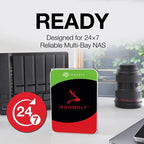 Seagate IronWolf 8TB 7200 RPM SATA III 3.5" Internal NAS HDD – 256MB Cache