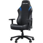 AndaSeat Luna Gaming Chair | Ergonomic Reclining, PVC Leather Computer Home Office Chair, Creative Rocking Function, Moulded Foam | Black and Blue