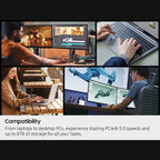 Samsung 9100 PRO MZ-VAP1T0B 1TB SSD NVMe M.2, PCIe 5.0 x4, Up To 14800MB/s Read