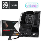MSI Pro B850-S WIFI6E Gaming Motherboard ATX, AM5, DDR5 8200+MT/s OC, PCIe 4.0, Lightning Gen 5 M.2, 2.5G LAN, Wi-Fi 6E