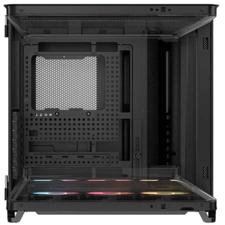Corsair AIR 5400 LX-R ARGB iCUE Link Mid-Tower Computer Case, Triple-Chamber Design, Tempered Glass, 3x120mm RGB Fans, Black