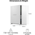 QNAP TS-233-US Desktop NAS, ARM Cortex-A55 Quad-Core 2.0GHz, 2GB DDR4 RAM