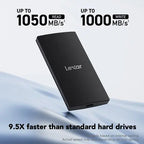 Lexar SL300 Portable SSD, 2TB, USB-C USB 3.2 Gen 2, Up To 1050MB/s Read, Drop Resistant Up To 6.6', LSL300002T-RNBNG