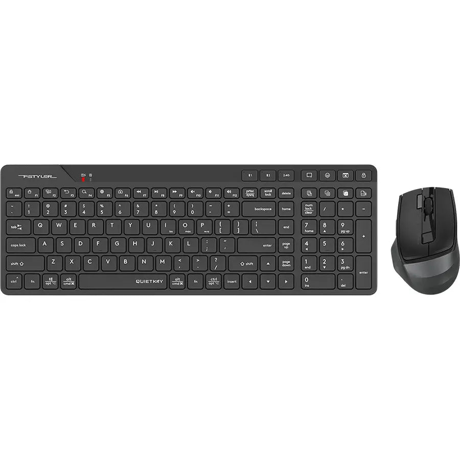 A4Tech FB2800C Air2 Desktop Set, Bluetooth And 2.4GHz, Quiet Key Keyboard, 8 Smart Hotkeys, Black