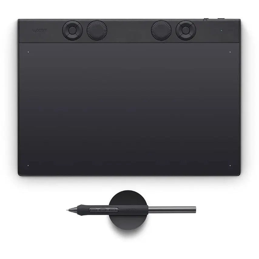 Wacom Intuos Pro Medium Digitiser PTK670K0B, 8192 Pressure Levels, Tilt Recognition, Multi-Touch, USB-C, Bluetooth, Black