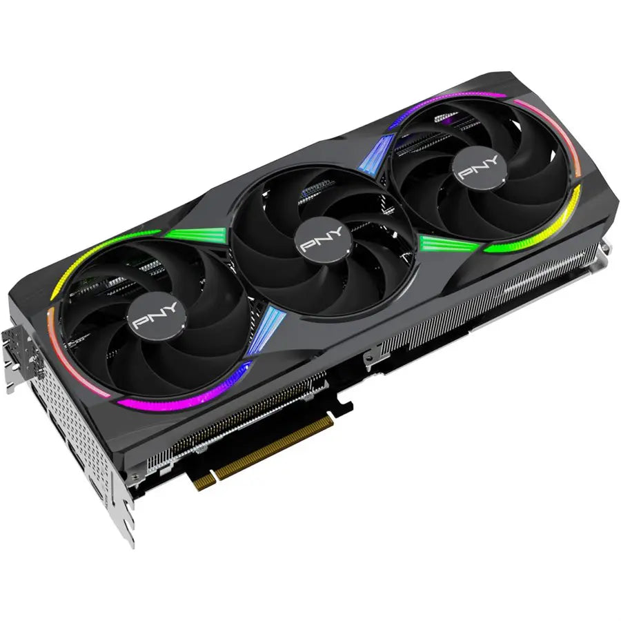 PNY NVIDIA GeForce RTX 5080 ARGB Overclocked Triple Fan Graphics Card, 16GB GDDR6, PCIe 5.0, HDMI DP 2.1, 2.9-Slot, Epic-X RGB, DLSS 4