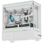 Thermalright TL-M10W Mid-Tower mATX PC Case, Tempered Glass, ABS and SPCC, USB 3.0x2, Type-C, Audio Mic, GPU Length Limit 360mm, White