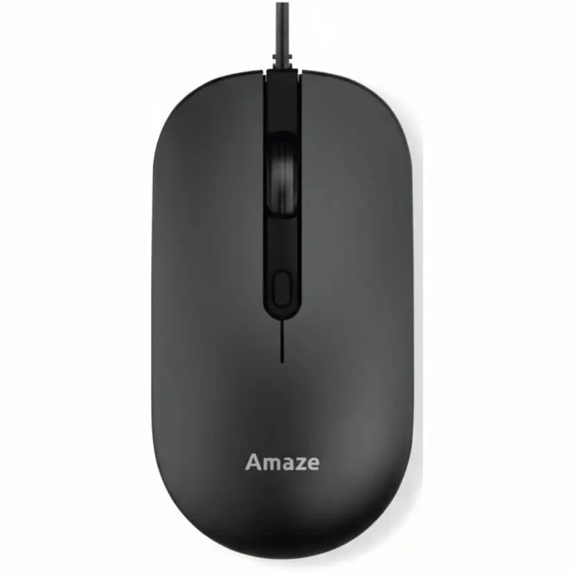 Amaze Probus A704 Wired Mouse, Adjustable 800/1200/1600/2400 DPI, 4 Buttons, Silent Touch, Ergonomic Design, USB 1.6m Cable, Black