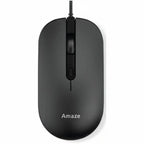 Amaze Probus A704 Wired Mouse, Adjustable 800/1200/1600/2400 DPI, 4 Buttons, Silent Touch, Ergonomic Design, USB 1.6m Cable, Black
