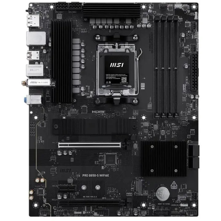 MSI Pro B850-S WIFI6E Gaming Motherboard ATX, AM5, DDR5 8200+MT/s OC, PCIe 4.0, Lightning Gen 5 M.2, 2.5G LAN, Wi-Fi 6E