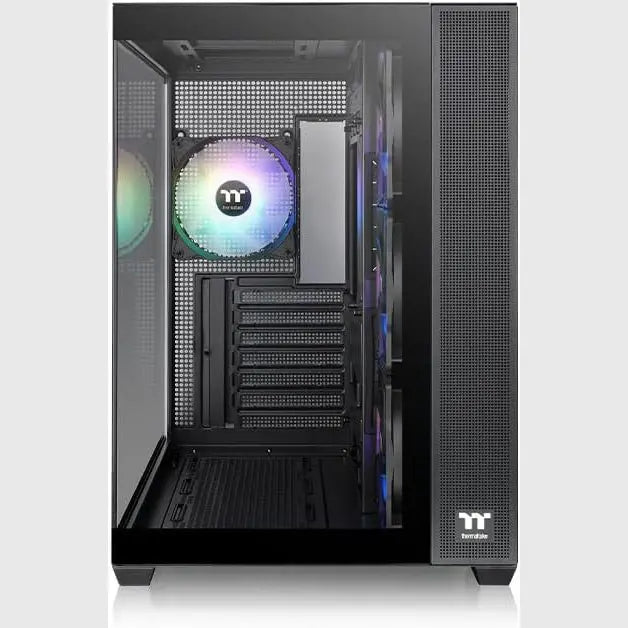 Thermaltake View 380 TG ARGB Mid Tower ATX PC Case, Dual Tempered Glass, 4x120mm ARGB Fans Included, Hidden-Connector Motherboard Support, USB 3.2 Gen 2 Type-C, Black, CA-1Z2-00M1WN-00
